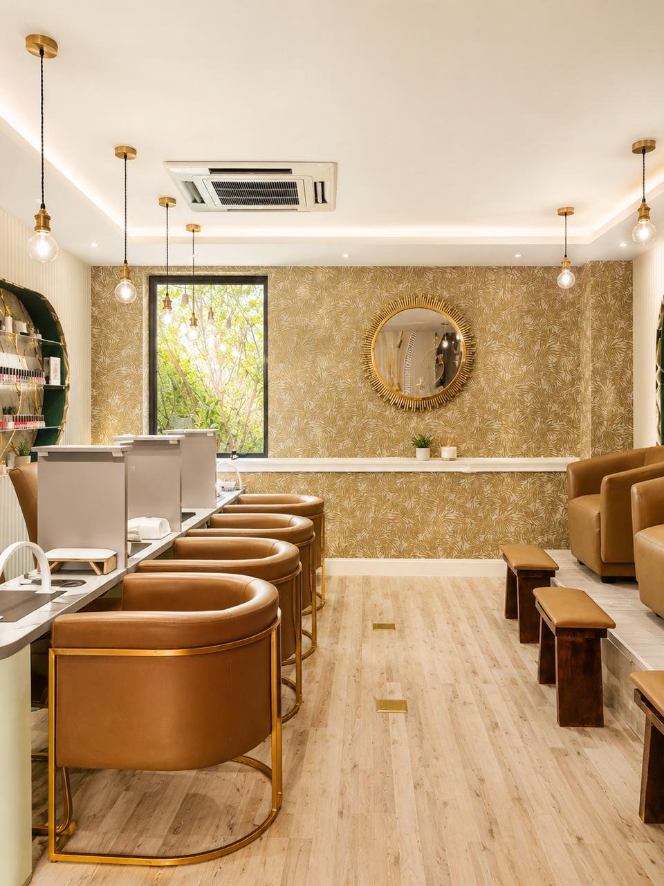 The pedicure room