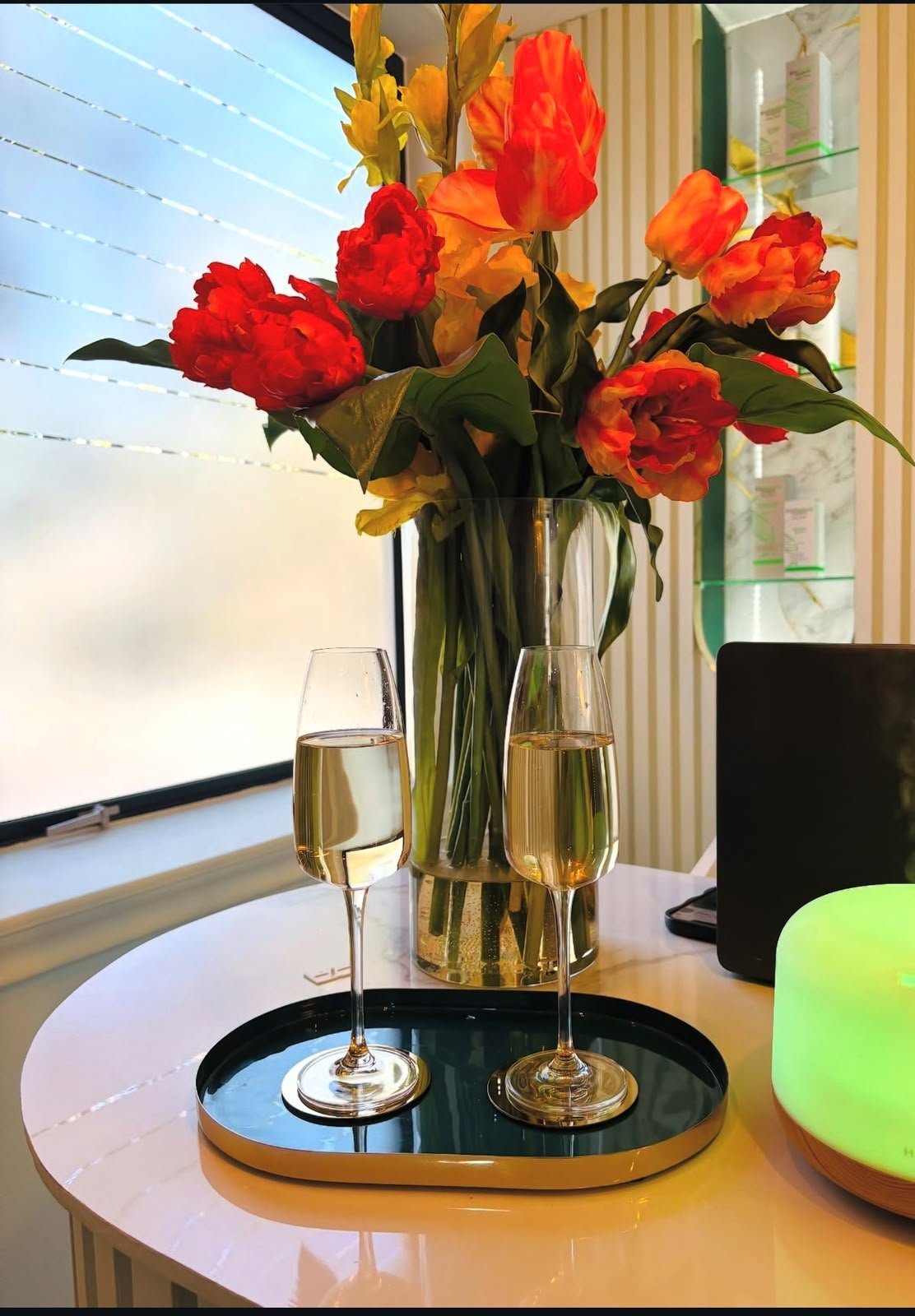 Champagne on arrival